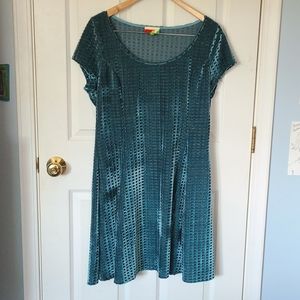 Modcloth Fervour Velvet Vibes Skater Dress